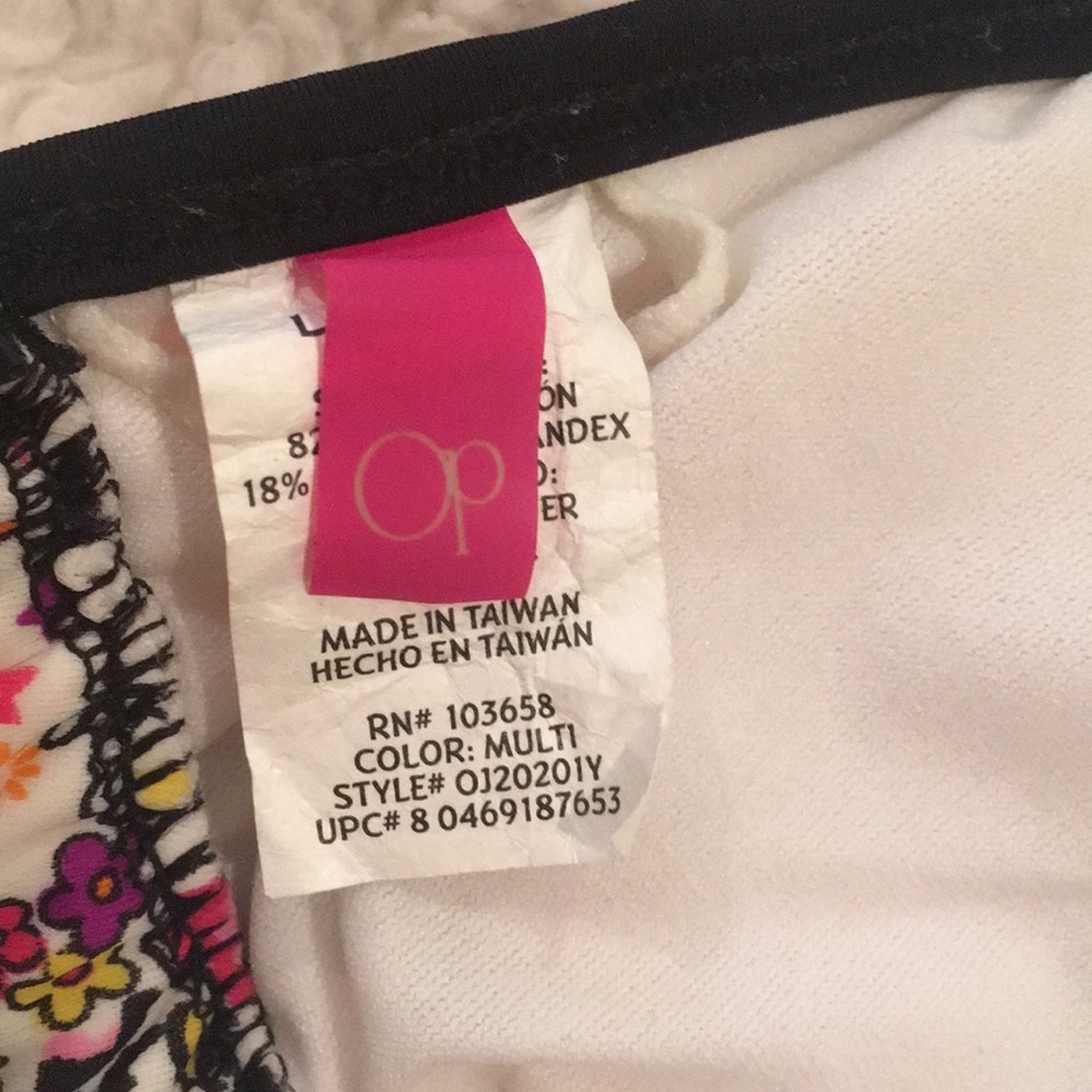 Swimsuit Top Pink and Black Zebra Leopard Floral - Picture 7 of 8